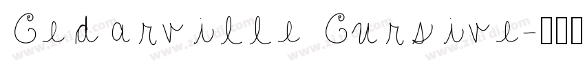 Cedarville Cursive字体转换
